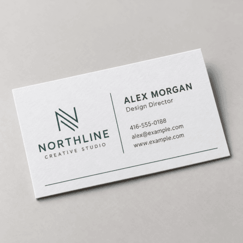 Affordable custom value business cards printed in full colour with a clean, professional finish by Printomatic.
