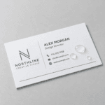 Custom waterproof plastic business cards with durable full-colour printing and a professional finish by Printomatic.