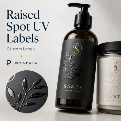 Raised Spot UV labels