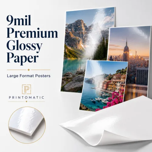 Custom large format poster printing with vibrant full-colour graphics by Printomatic.