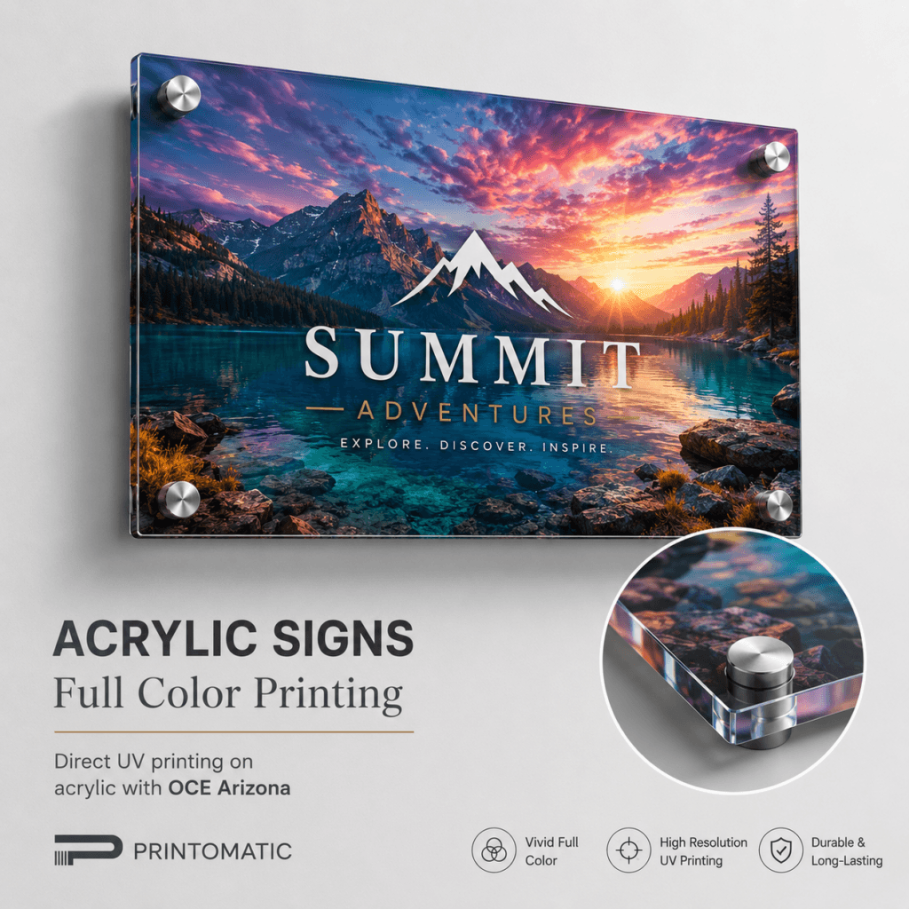 Elegant Acrylic Signs Offices, Business Events - Printomatic