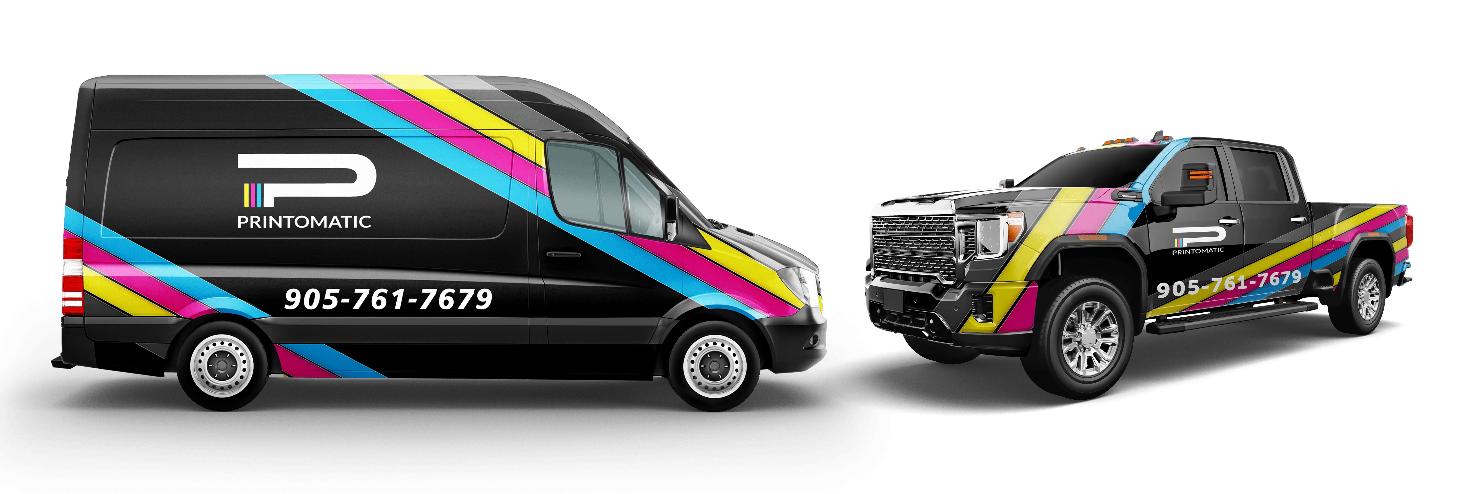 Custom vehicle wrap showcasing brand visibility.