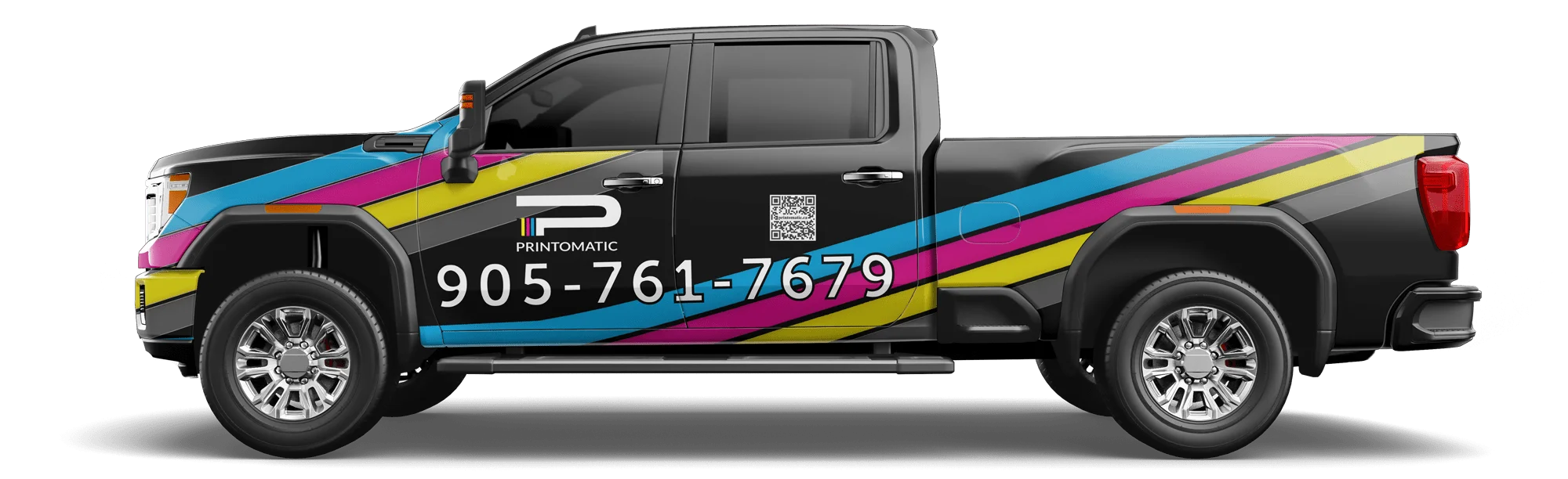 Van wrap design featuring eye-catching graphics.