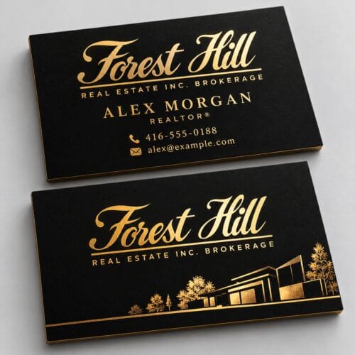 Forest Hill Metallic Foil Business Cards