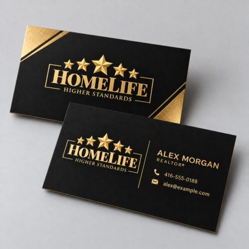 HomeLife Metallic Foil Business Cards