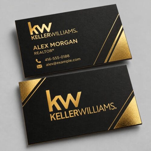 Keller Williams Metallic Foil Business Cards