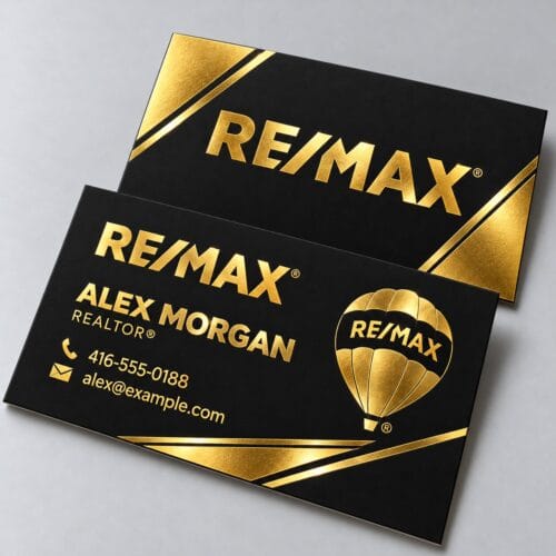 RE/MAX Metallic Foil Business Cards