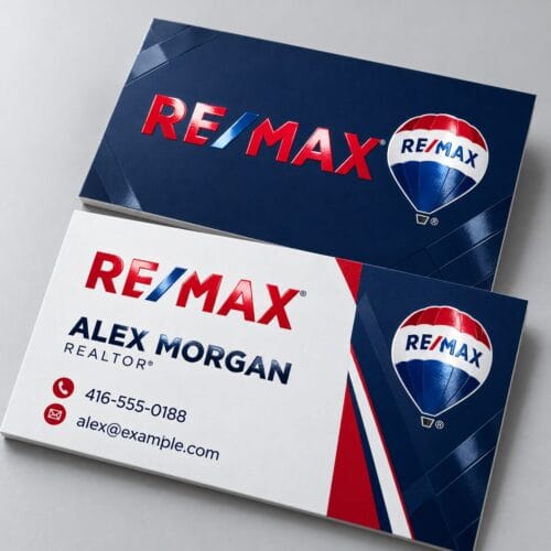 RE/MAX Spot UV Business Cards